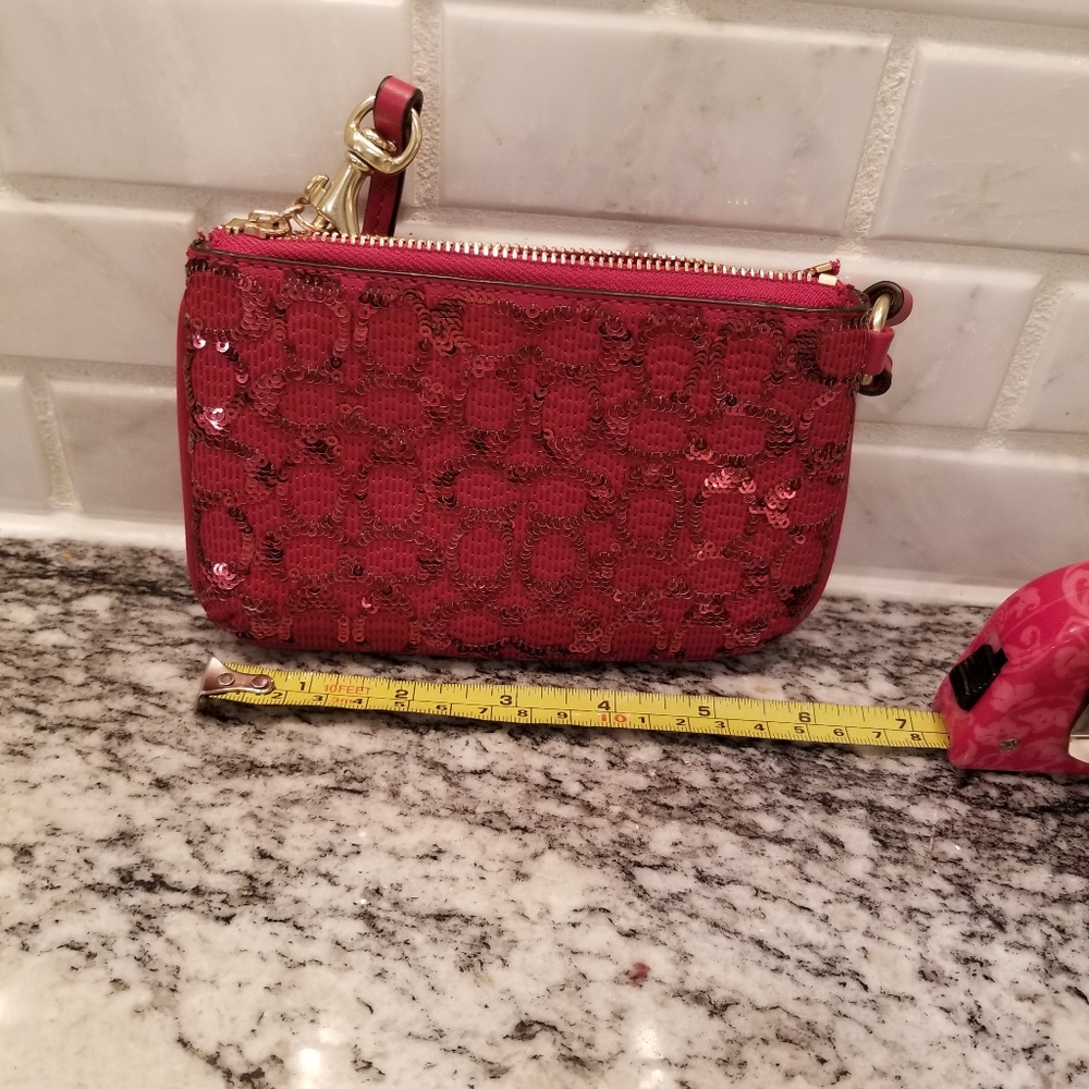 Authentic Coach Sequin Wristlet
